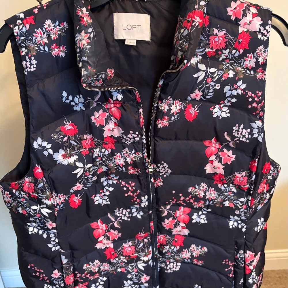 Floral Puffer Vest